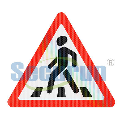 1.5mm Triangle Custom Reflective Sign Pedestrian Crossing Road Ahead