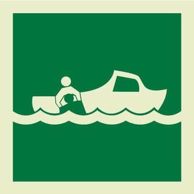 Stampa su vetrina di seta / UV Segnaletica fotoluminescente in colore giallo-verde per la sicurezza delle navi